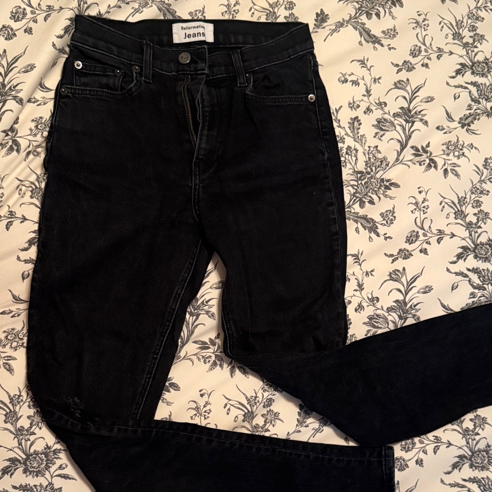 Reformation Black High Rise Women's Jeans